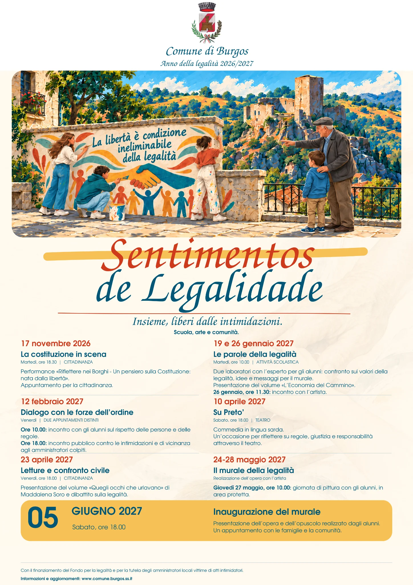 Sentimentos de legalidade. Anno della legalità 2026/2027