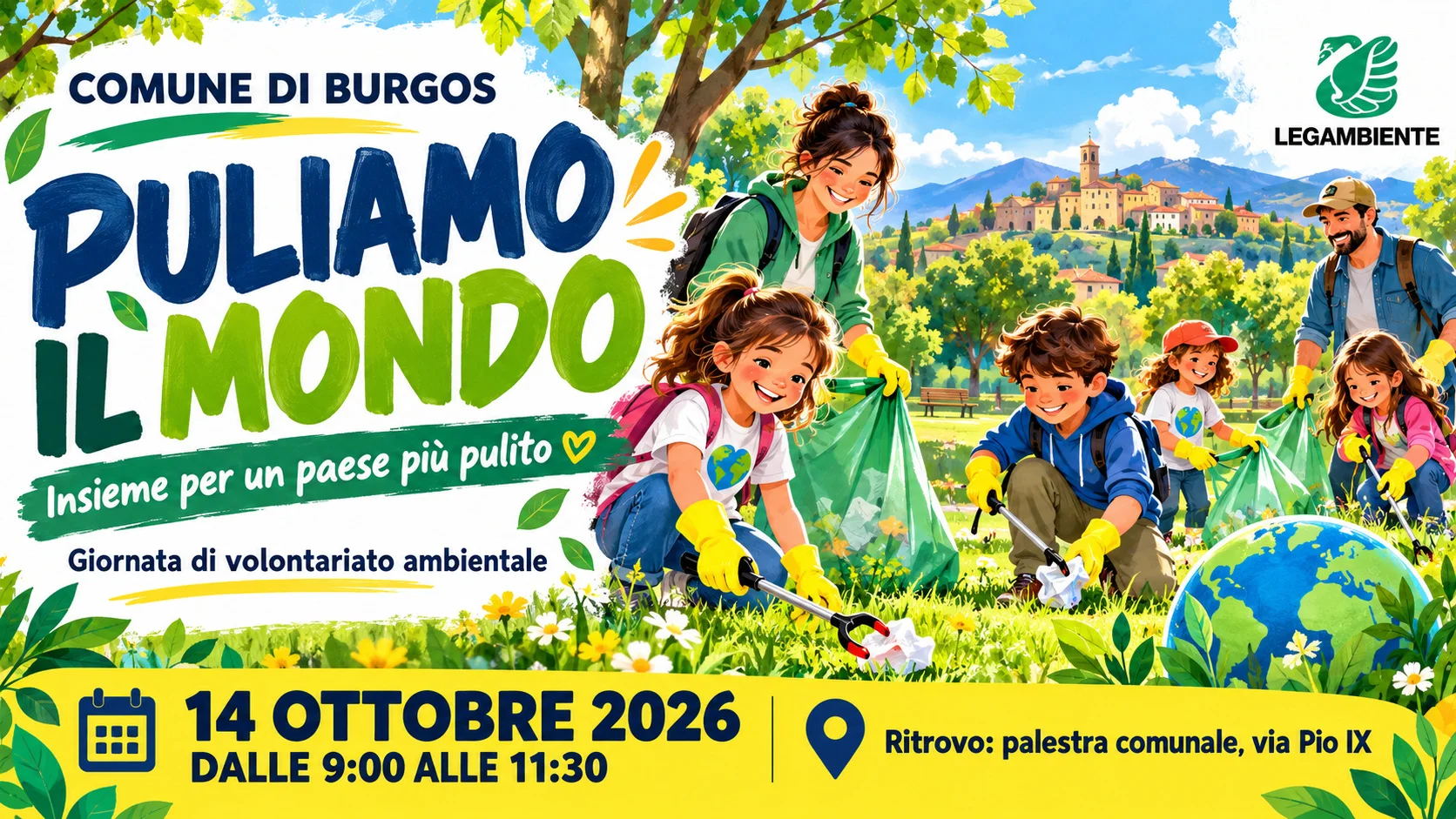 Puliamo il Mondo 2026: il 14 ottobre a Burgos una giornata dedicata all’ambiente