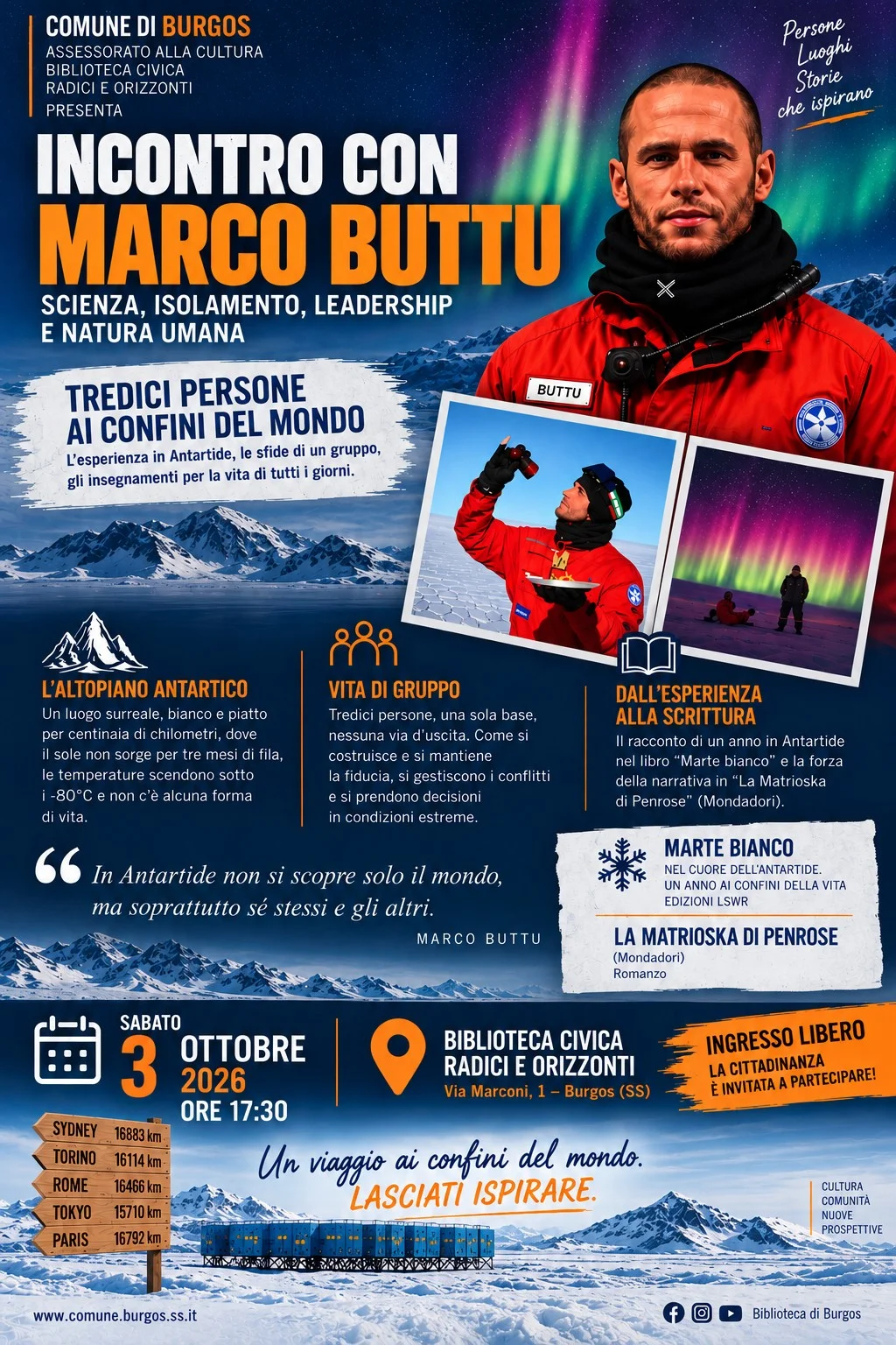 Incontro con Marco Buttu - nel cuore dell’Antartide, tra ricerca scientifica, isolamento e convivenza in condizioni estreme-