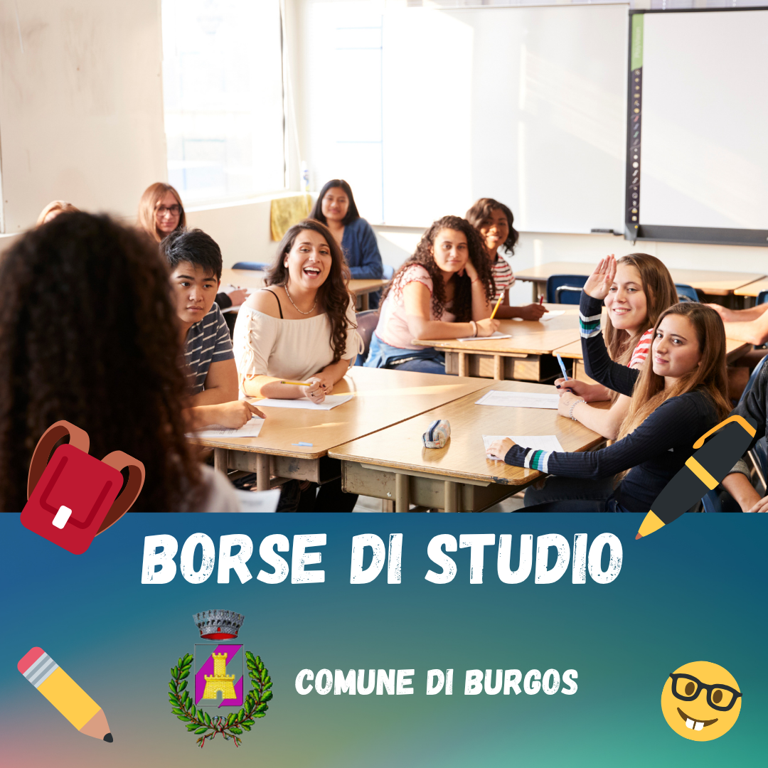 BORSA DI STUDIO A FAVORE DEGLI STUDENTI MERITEVOLI DELLE SCUOLE SECONDARIE DI PRIMO E SECONDO GRADO - ANNO SCOLASTICO 2024/2025