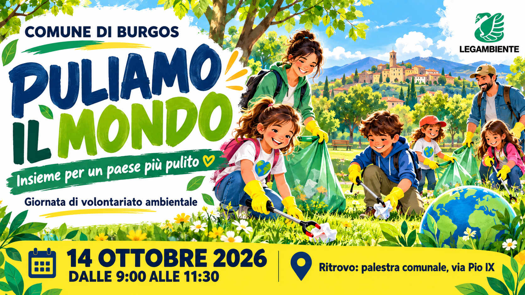 Puliamo il Mondo 2026: il 14 ottobre a Burgos una giornata dedicata all’ambiente