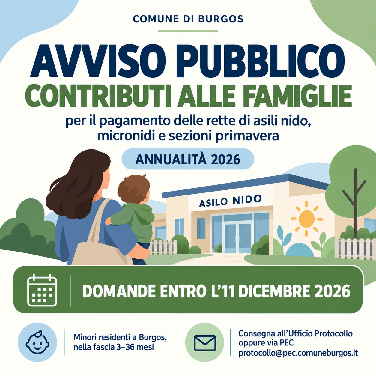 CONTRIBUTI PER LE RETTE DEI SERVIZI EDUCATIVI PER L’INFANZIA
