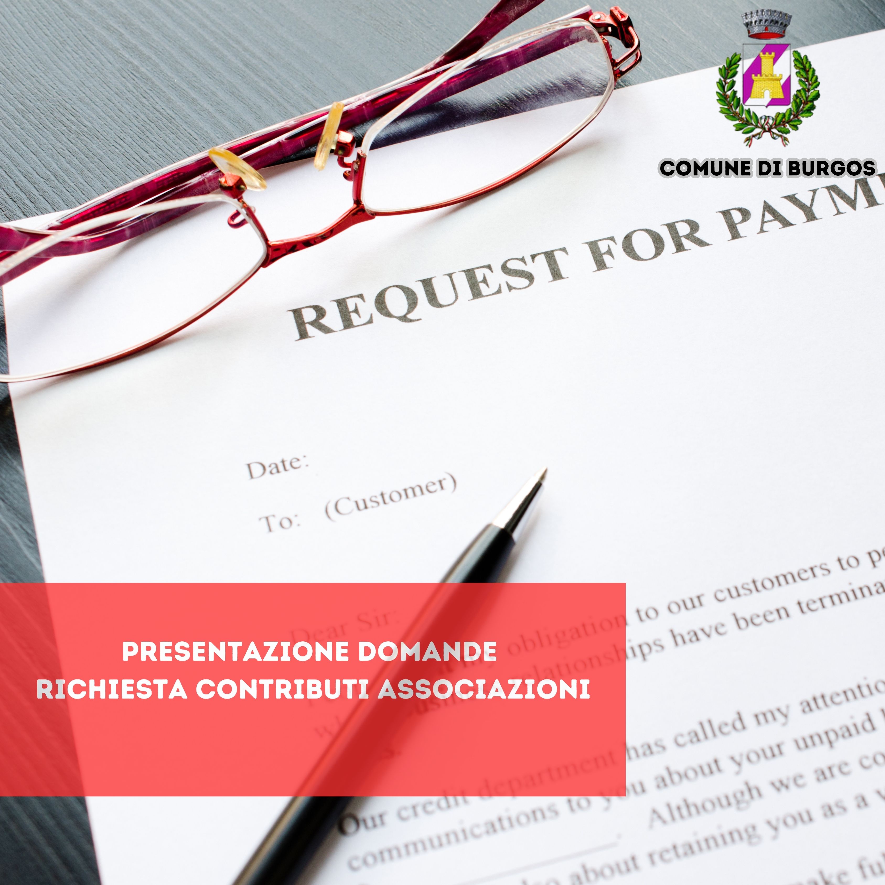 AVVISO PUBBLICO PRESENTAZIONE DOMANDE RICHIESTA CONTRIBUTI ASSOCIAZIONI -RIAPERTURA TERMINI